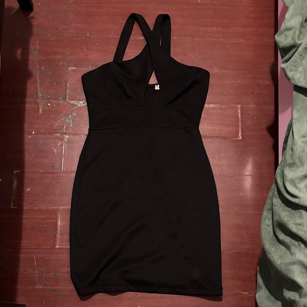 Mystic Strapless Black Dress